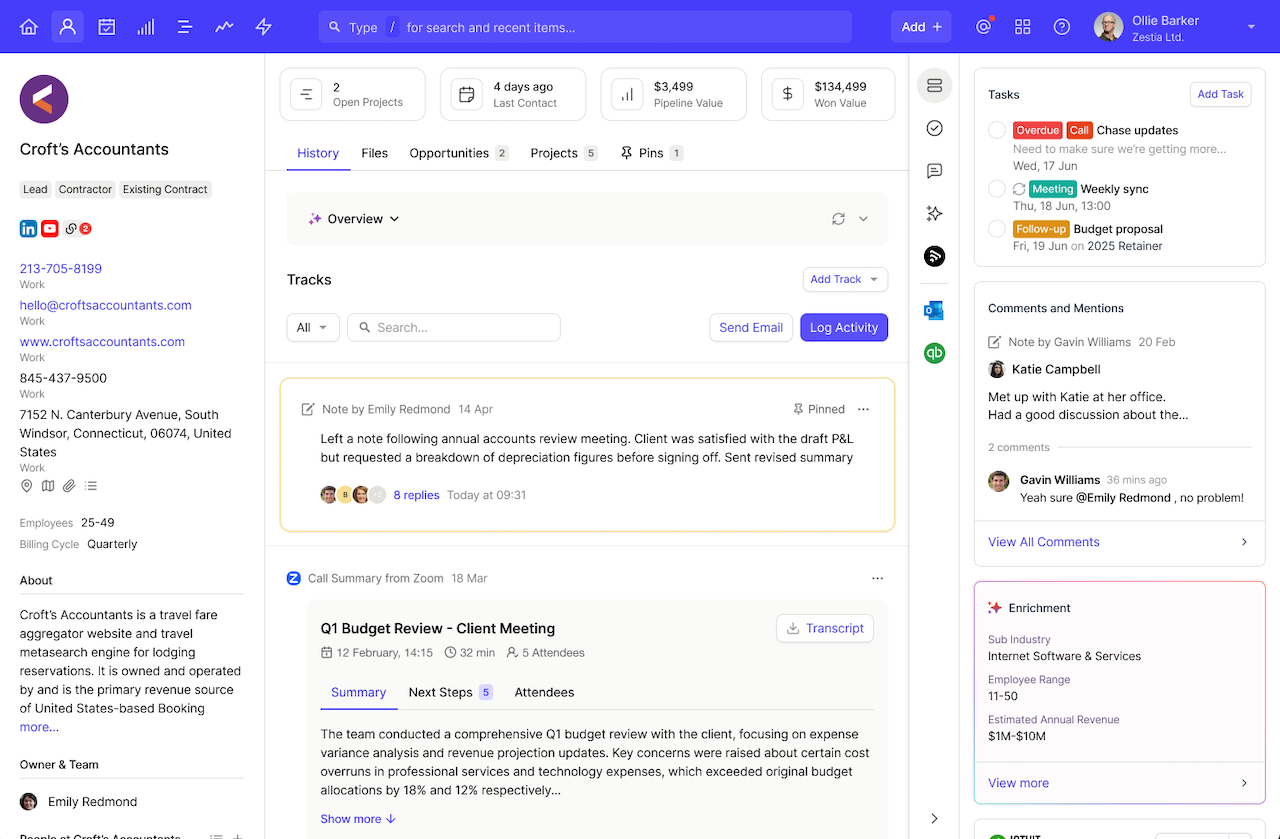 Image of the Pins user interface